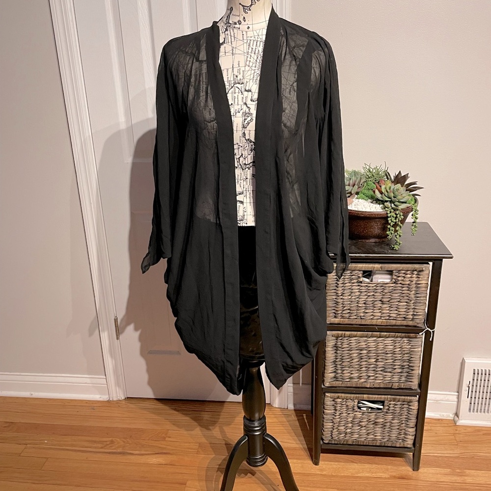🎯Oversized Bat Bell Dolman Sheer cardigan shawl cover top/blouse cami tunic